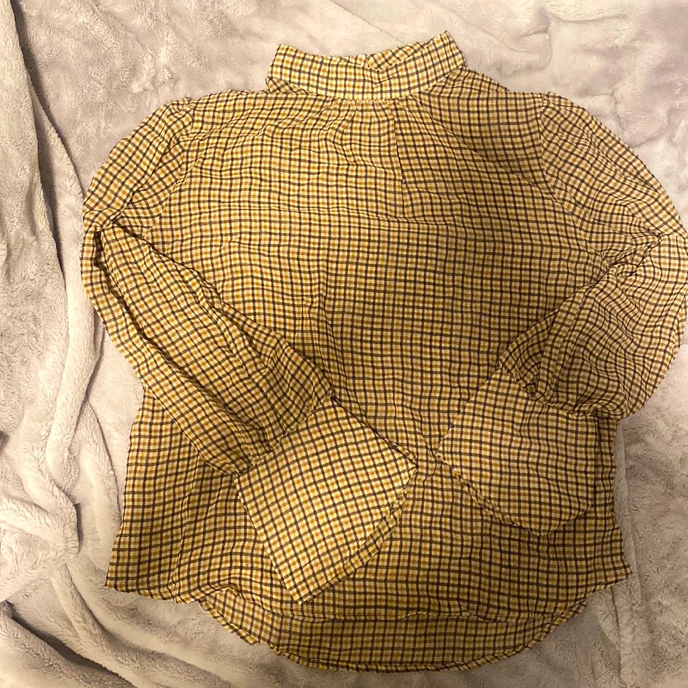 Brown/Yellow Plaid Top